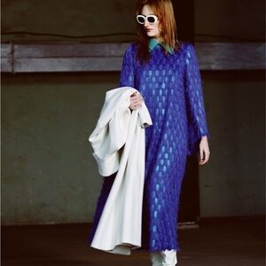 Julia Allert Maxi Longsleeve Dress With Fleecy
Decor Blue